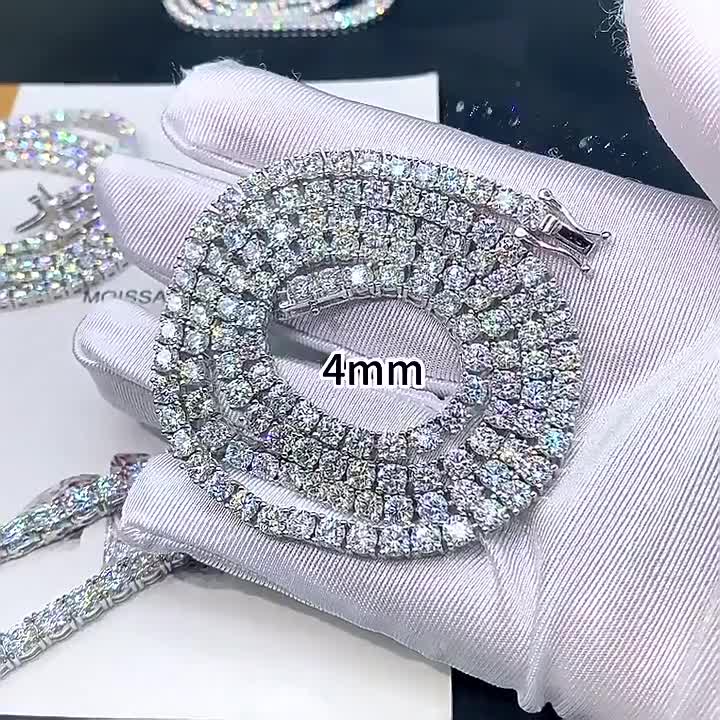 5mm Iced Out Diamond VVS Tennis Chain, Iced Out Tennis Chain