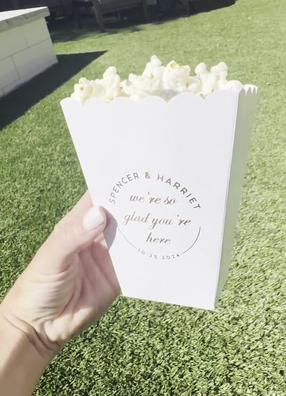 Set Of 100 Popcorn Favor Boxes 16oz Mini Paper Containers Party - View #9