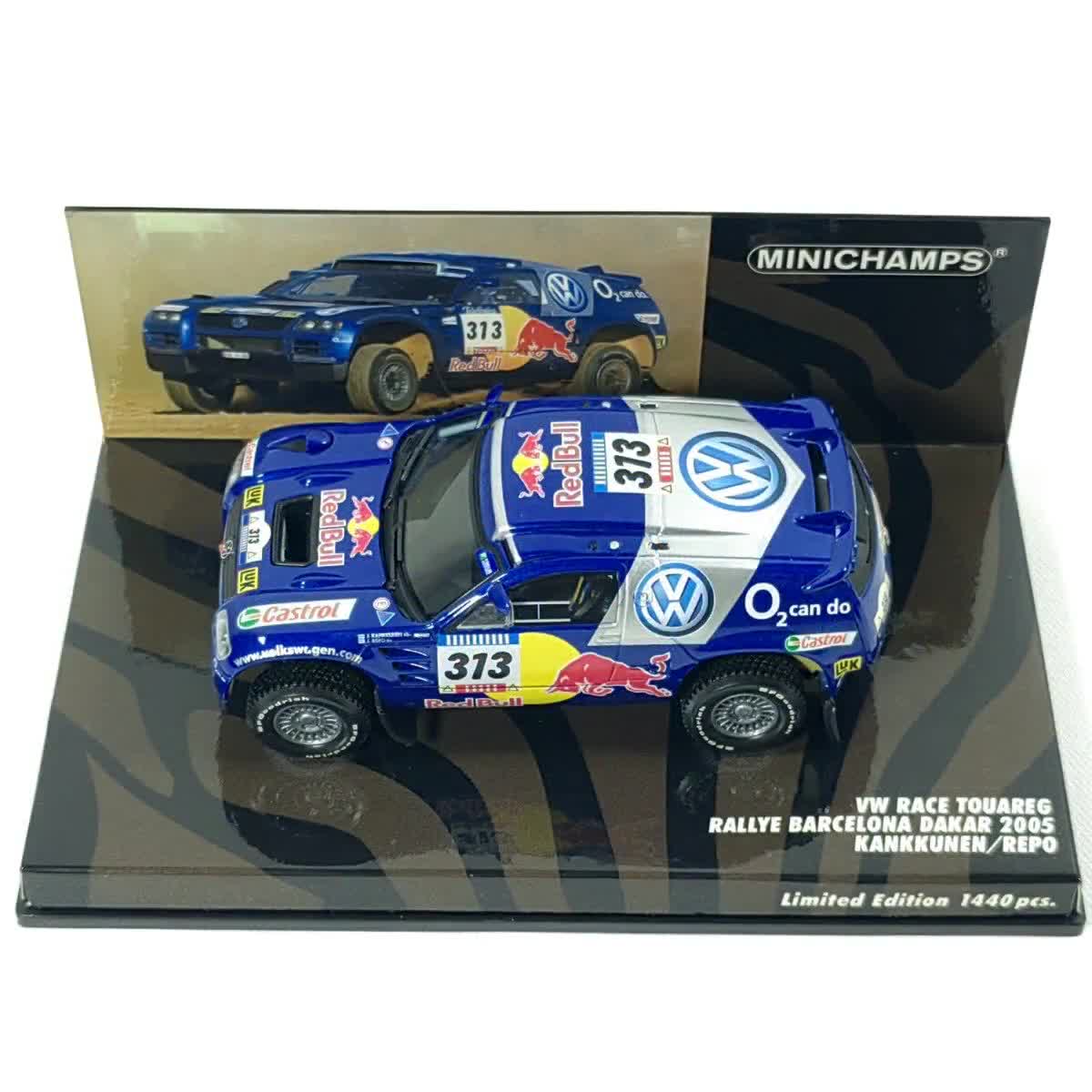MINICHAMPS 1/43 – Volkswagen Touareg Rallye Barcelone-Dakar 2005 – Occasion (état Neuf)