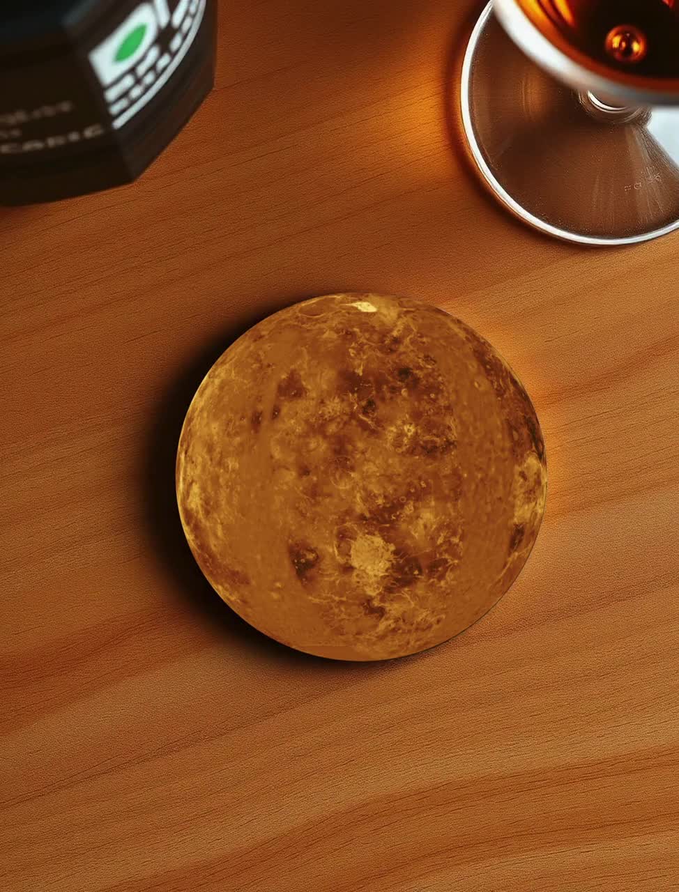Solar System Coasters - 10-piece Set Featuring 8 Planets, Sun, and