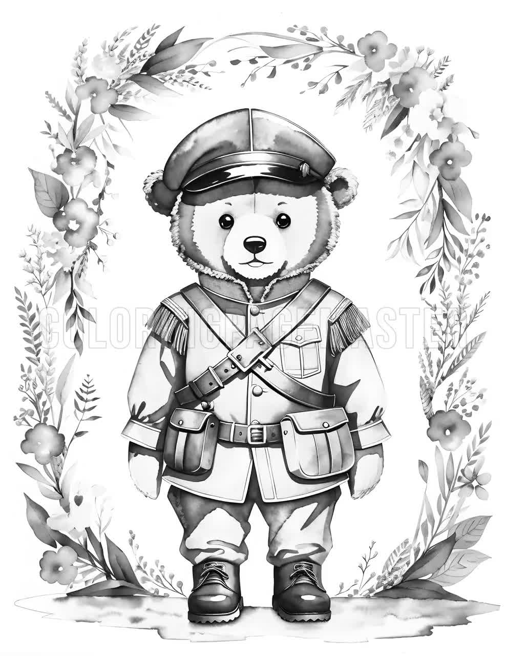 22 pagine da colorare stampabili dell'orso funzionante, libro da colorare  dell'adorabile orsetto per adulti e bambini, download istantaneo PDF da  colorare in scala di grigi, regalo -  Italia