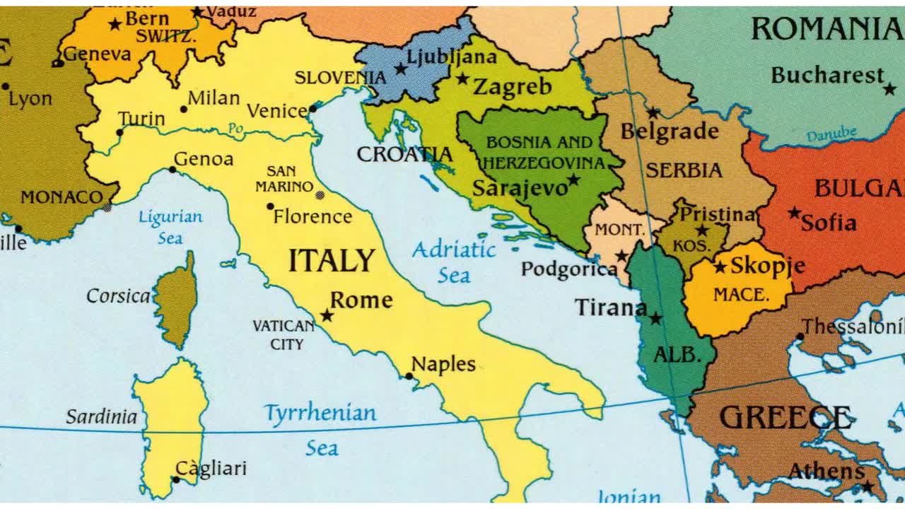 Mappa digitale politica colorata dell'Europa, Download stampabile, Mappa dei  paesi d'Europa, Mappa politica vivace, Mappa europea -  Italia