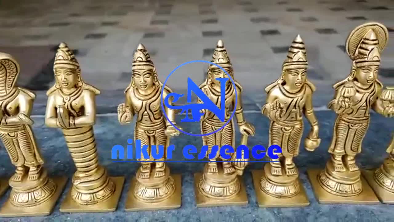 Buy 6 Set of 9 Navagraha Brass Statues,navgrah Brass Statues, Indian Brass  Art, Brass God Idol, Home Decor Statue Online in India 