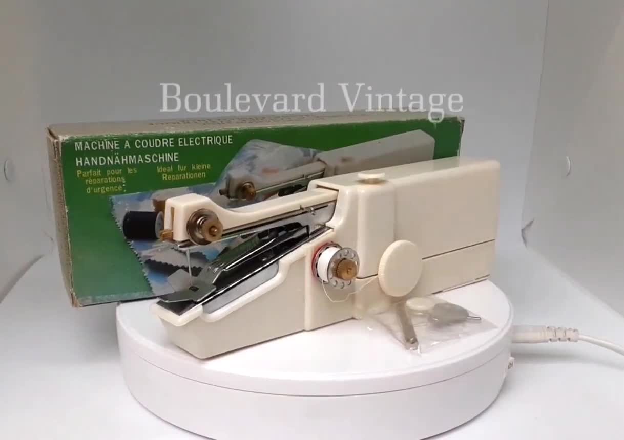 Máquina de coser portátil con grapadora de bolsas manual