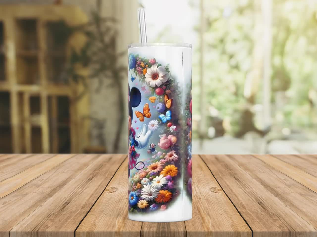 Mickey Mouse and Minnie Tumbler Wrap PNG, 20 oz Watercolor Splash Digital Design - High Resolution - Instant Digital PNG Download video poster