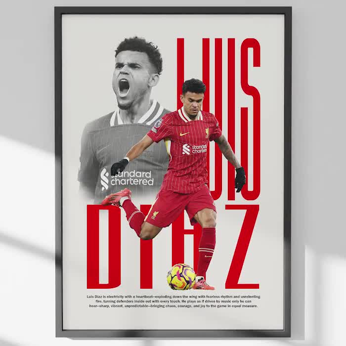 ルイス・ディアス リバプールFC ポスター – サッカー ウォールアート