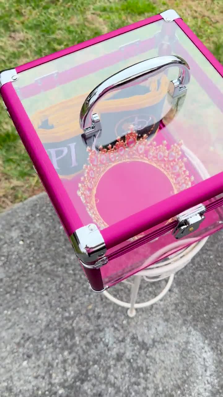 Pink Pageant Crown Travel Box Train Case Carry On - Etsy