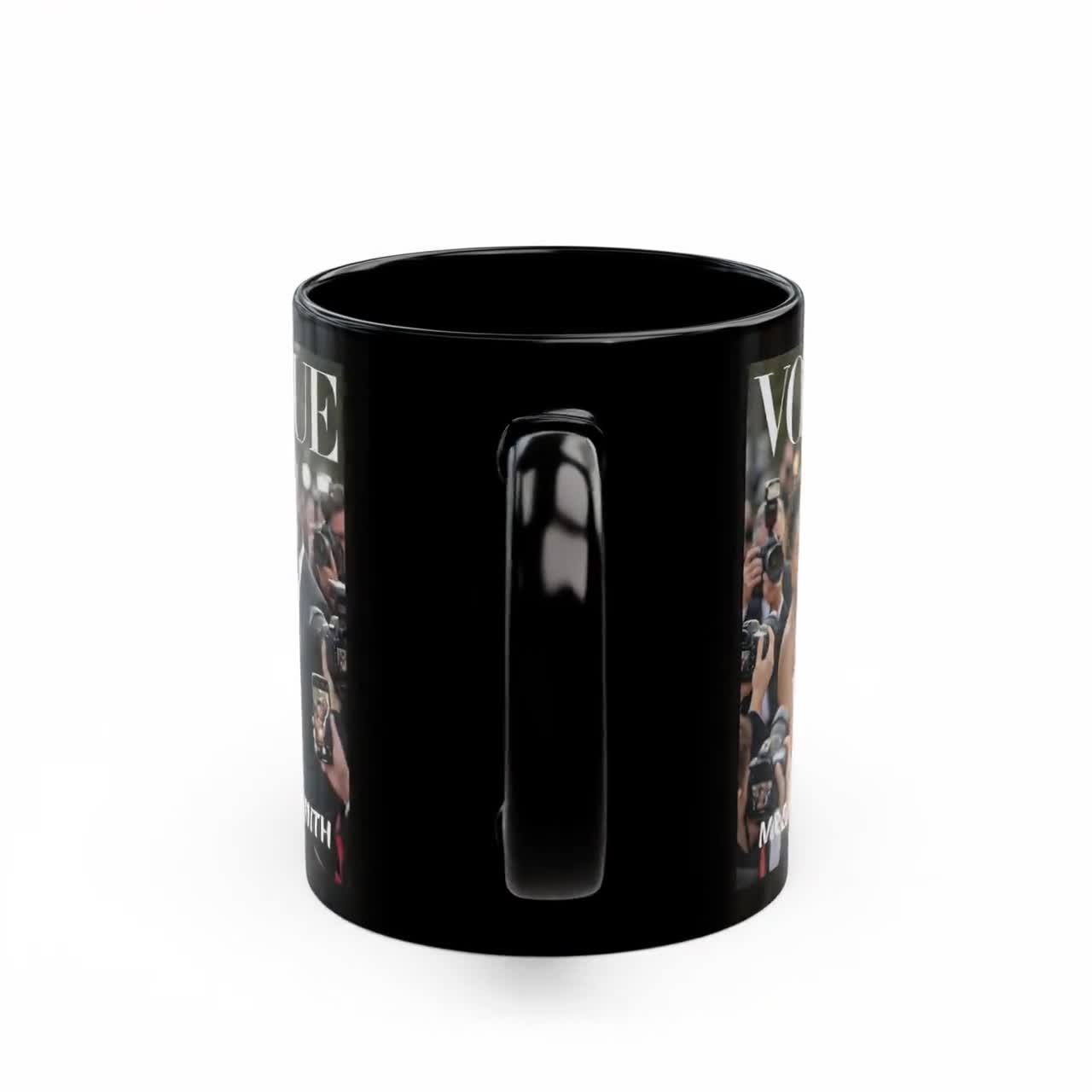 Custom Couple Portrait from Photo Mug, Fashion Magazine Inspired Personalized Vogue Style Cover Cup, Unique Anniversary Gift for Couple video poster