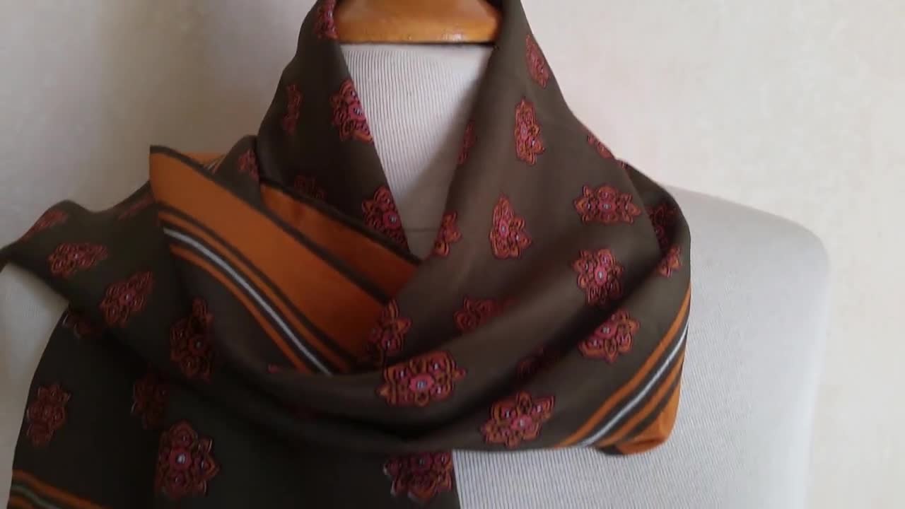 Vintage Accent: Olive tee, Silk scarf & Cropped denim } - Meagan's Moda