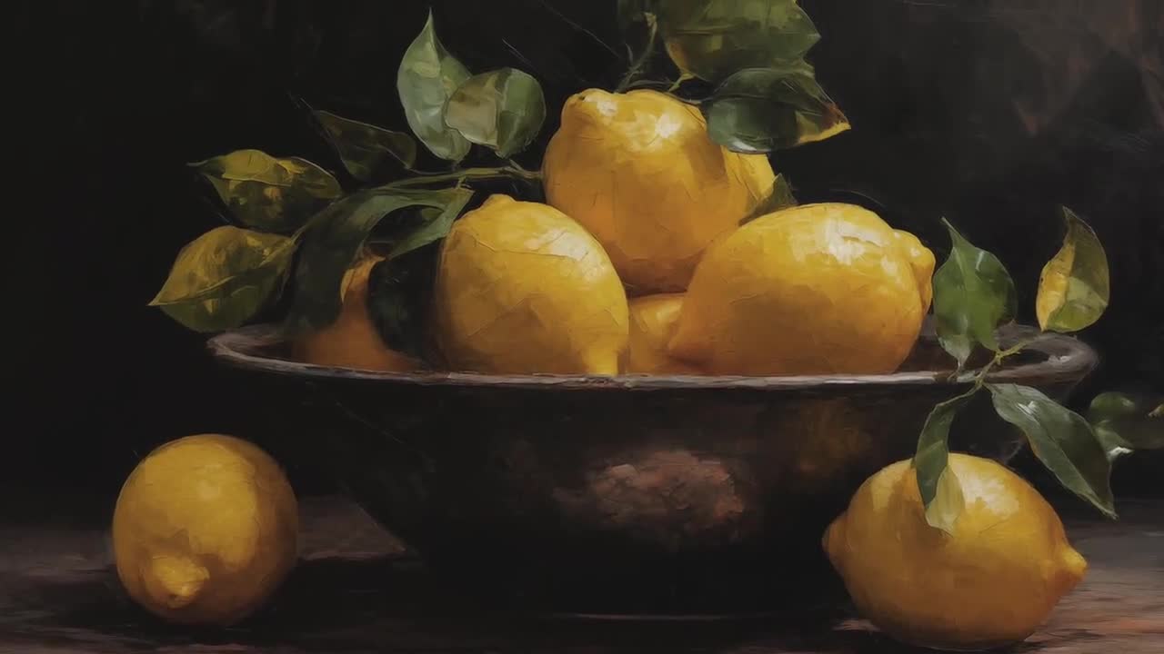 日本画　レモン 日本画】檸檬を描く〜アトリエの風景〜#日本画 #アート #美術