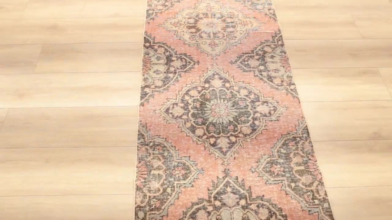 持続可能なウールラグ、オリエンタルトルコラグ、オレンジラグ