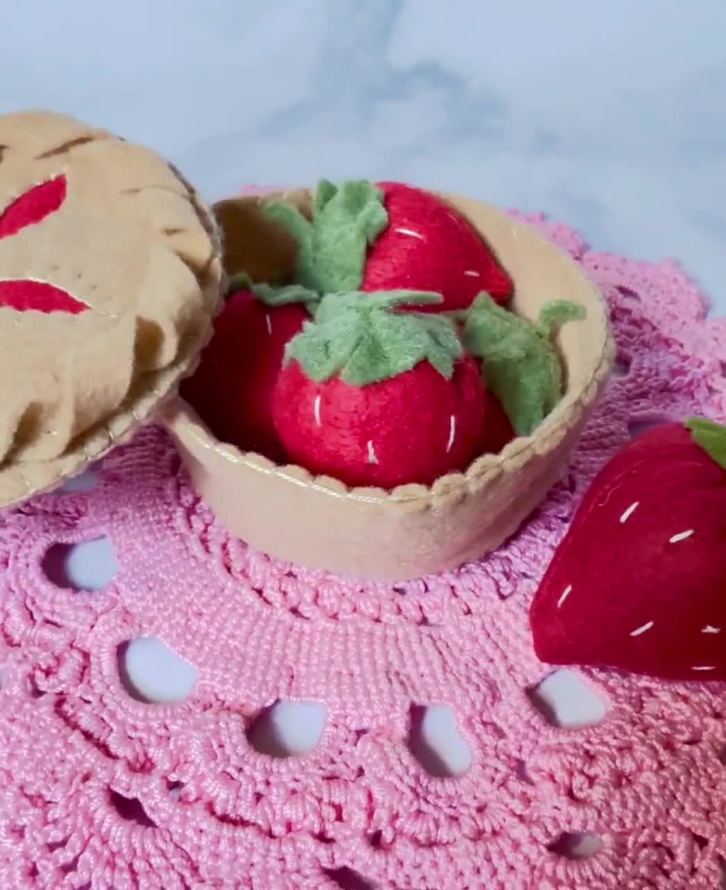 Felt Play Strawberry Pie / Make Your Own Pie - Etsy