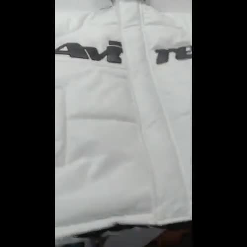 Chaqueta acolchada Avirex de cuero auténtico para hombre: chaqueta bomber de cuero con capucha, abrigo de invierno de cuero genuino video poster