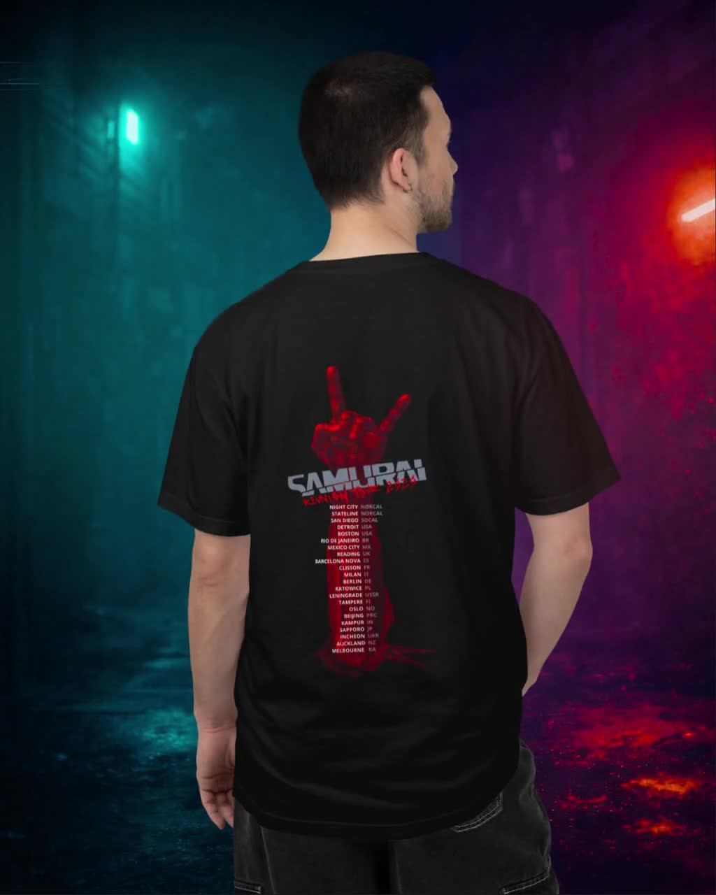 Samurai Reunion Tour Shirt, Cyberpunk 2077 Band Tee, Johnny