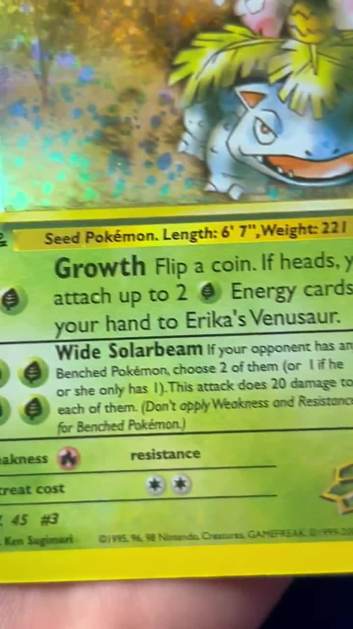Holo 1st Edition Erika's Venusaur 4/132 Gym Challenge Set Pokemon