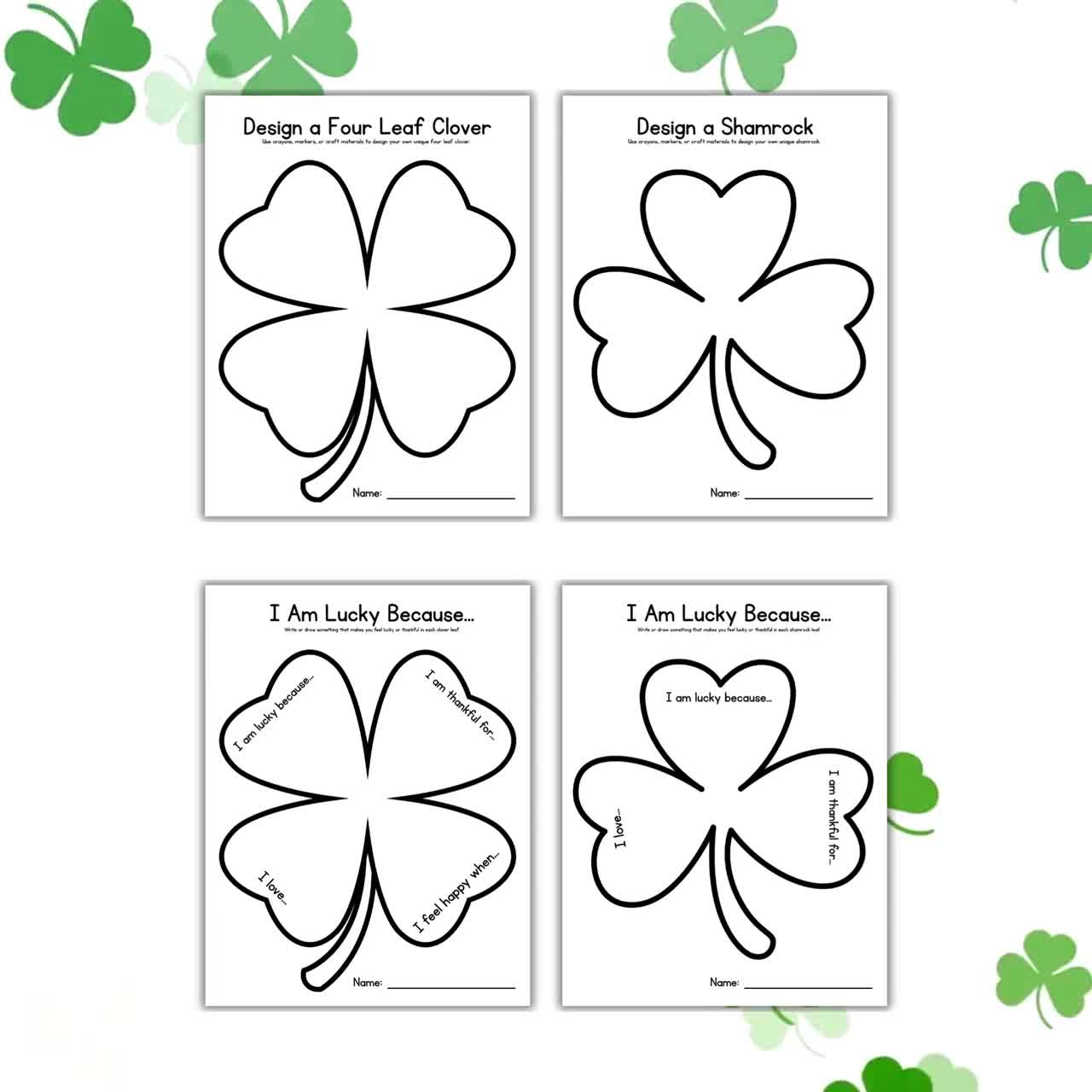 Design a Shamrock and Four Leaf Clover Craft for St. Patrick