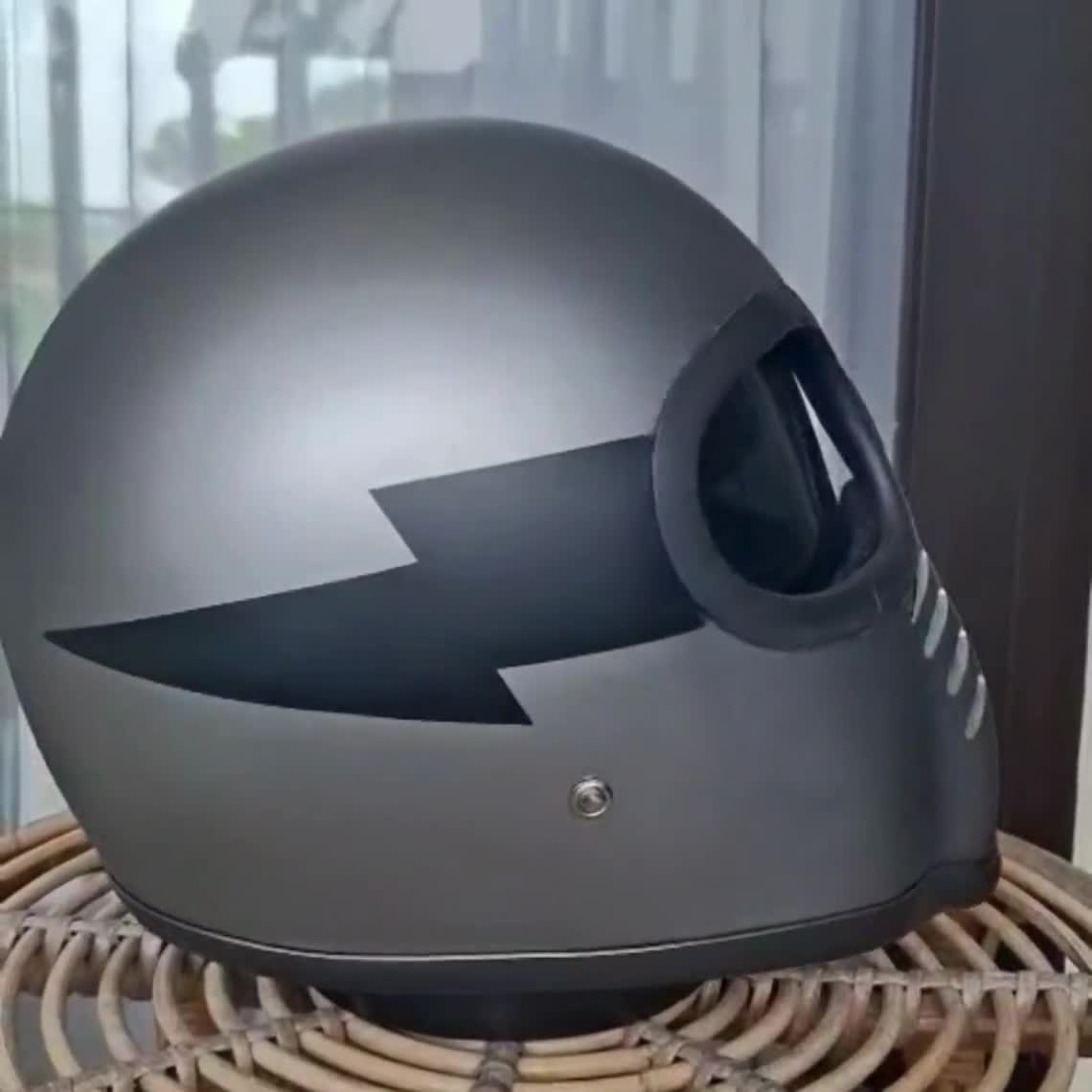 ヴィンテージヘルメット カスタム エイリアン サンダー マットグレー