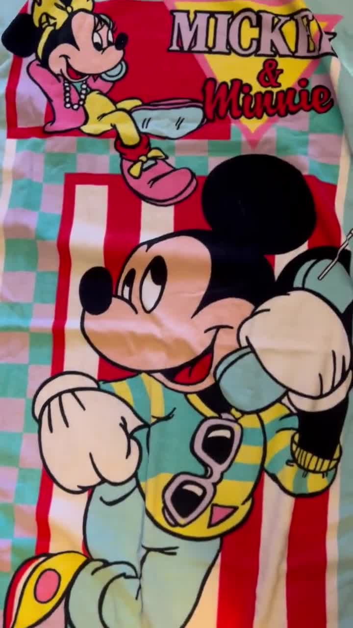 Vintage 90’s Mickey and Minnie Mouse Beach Towel, A Franco Towel video poster