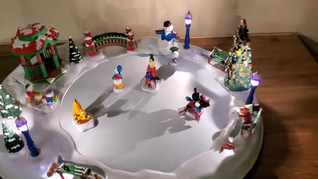 1996 Mr Christmas Mickey's Holiday Skaters - Etsy