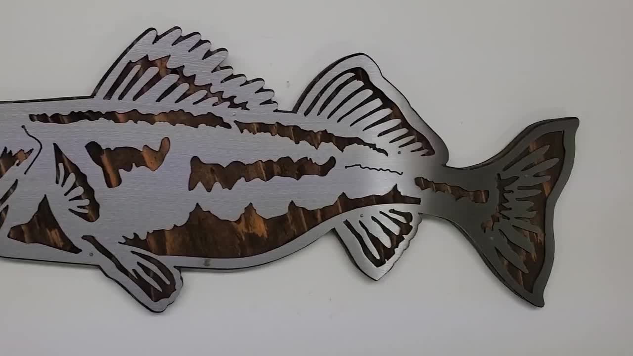 Walleye Fish Wall Art Handcrafted Rustic Wood and Metal Lake Cabin Wall  Décor Shop, Home, Office Wall and Shelf Fish Décor Made in USA 