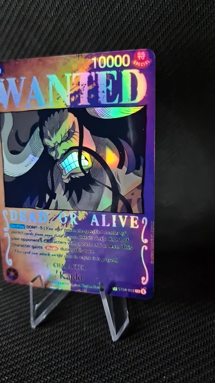One Piece Proxy Card Holo - Kaido ST04-003 Character OP 03 Alt Art