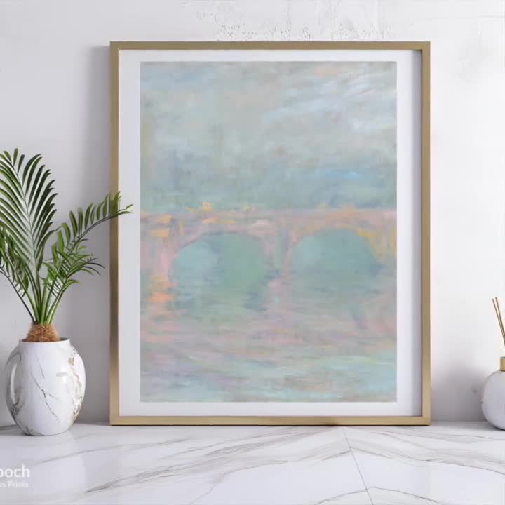 Claude Monet's Waterloo Bridge Digital Print, Extra Large Wall Art