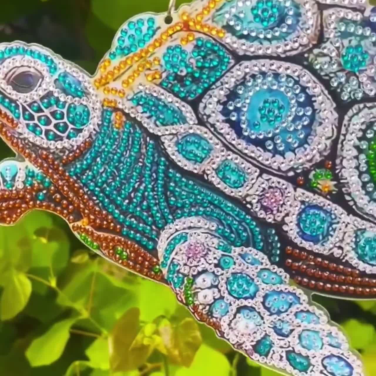 Sparkling Sea Turtle Diamond Painting Kit – DIY Rhinestone Sun