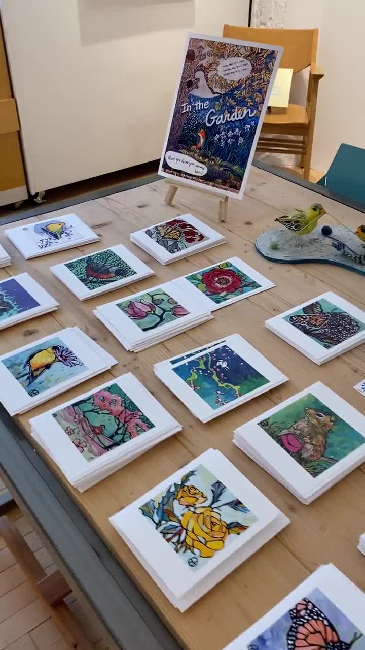 Hummingbird Art Greeting Card: Ruby-Throated Bird Illustration video poster