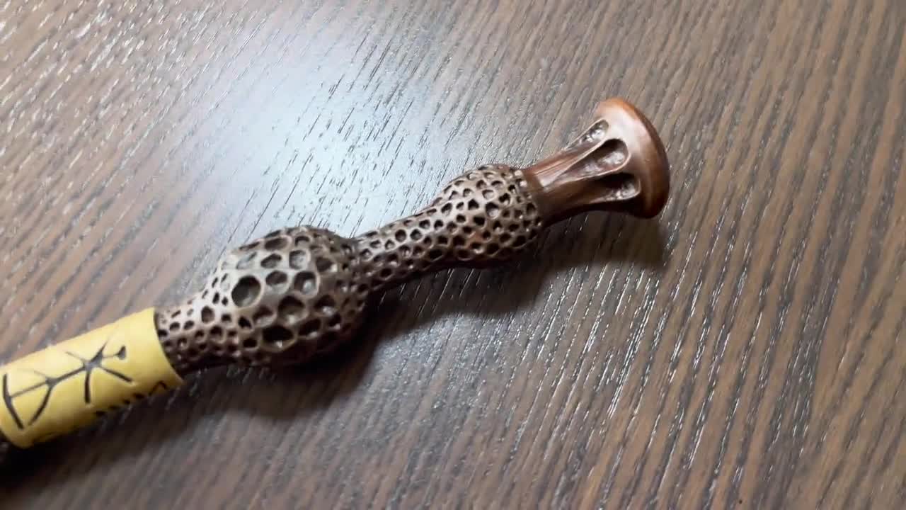 手描き樹脂製ニワトコの杖レプリカ：ハリー・ポッターコスプレ小道具