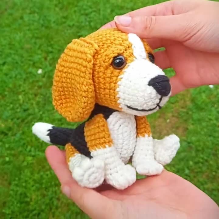 ビーグル犬の編みぐるみ編み図 - Etsy 日本