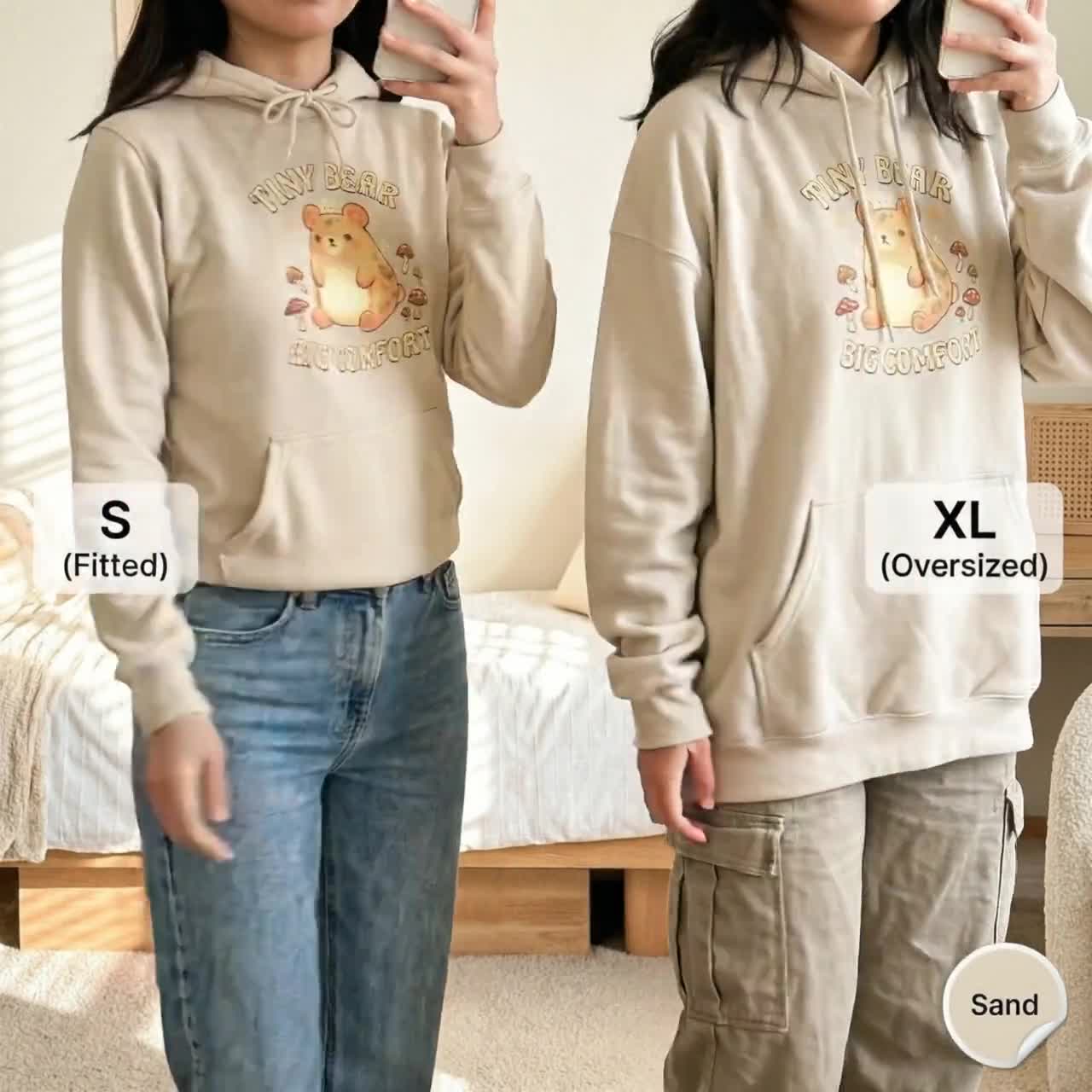 Juminocore Bear Hoodie | Cozy Oversized Sweatshirt | Kawaii Mascot
