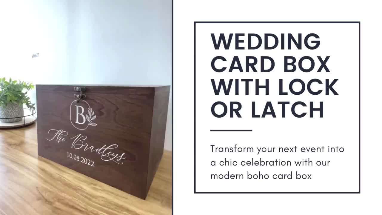 1set Wood Wedding Card Box with Lock and Cards Sign, Card Box for Wedding,  Rustic Wedding Box for Cards … in 2023