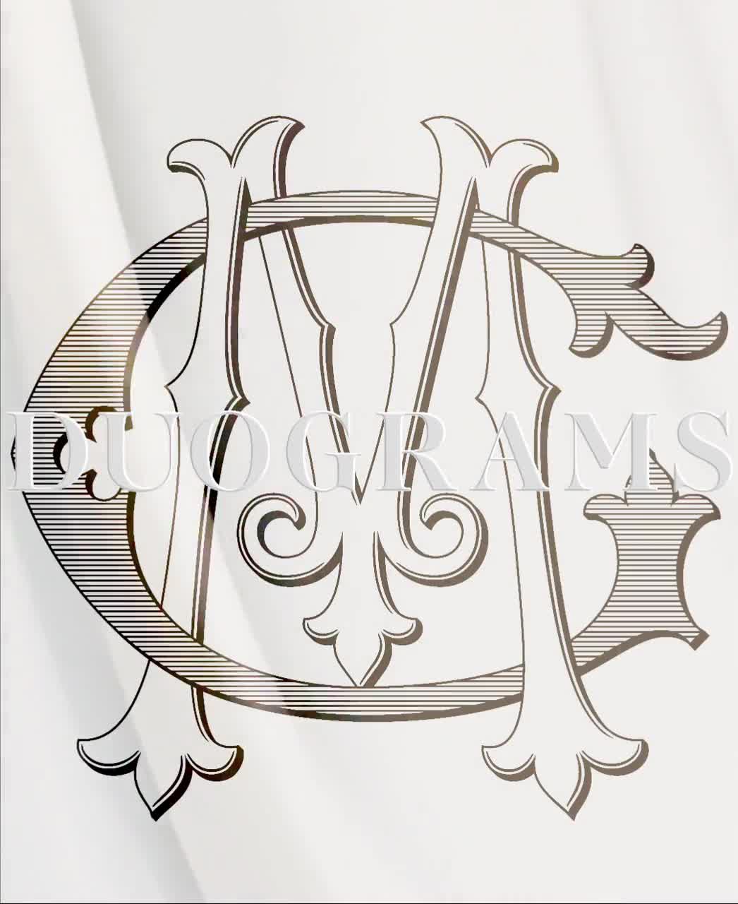 MM MM Wedding Duogram, Wedding Monogram | Wedding Logo | Invitation Logo |  Stationery Letterhead | Home Decor | Family Initials | Crest