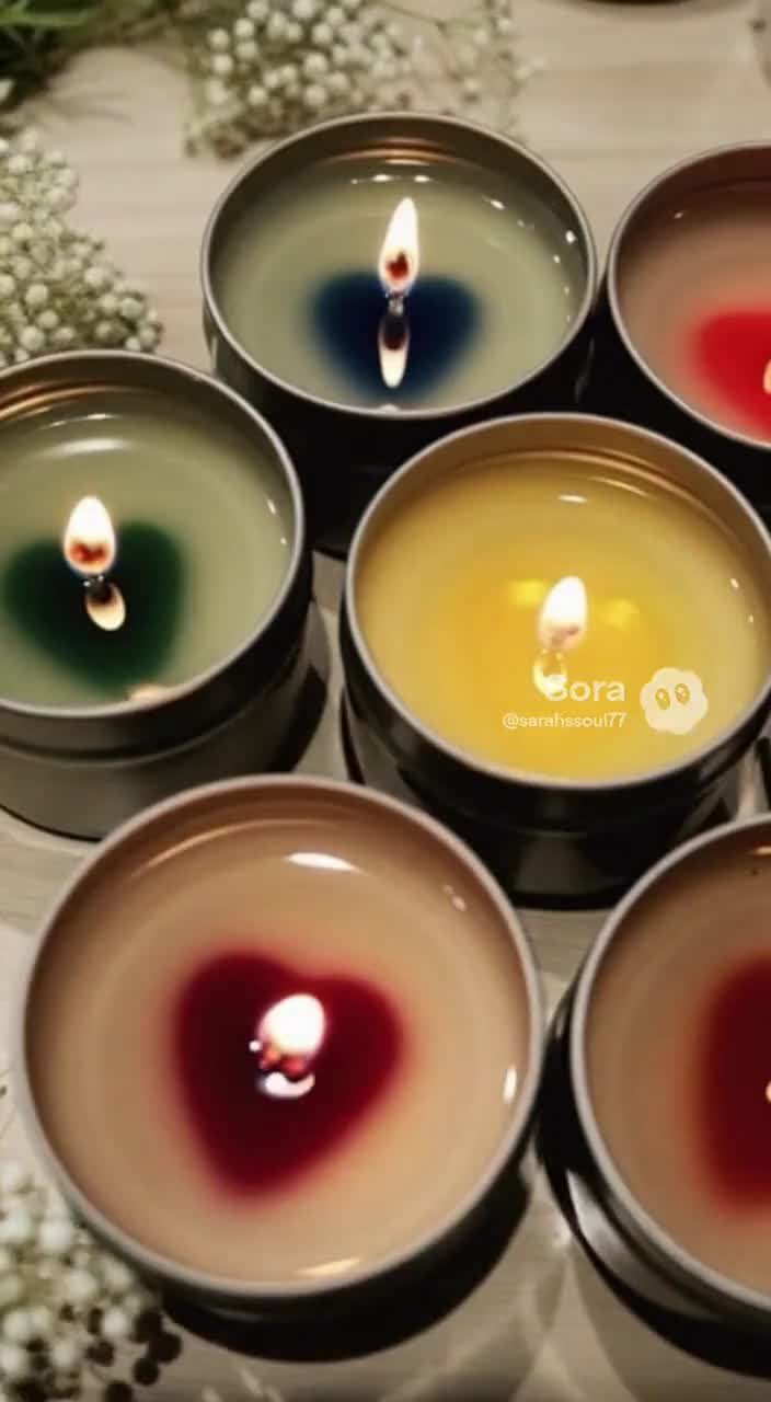 Peace Candle-Scented Candle-Frankincense Oil-Patchouli Oil-Soul Candles-Small Candle in tin-Love and Light-Heart Candles-Candle Gifts video poster