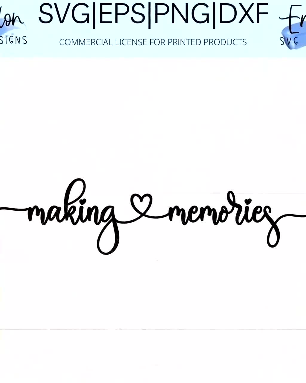 Making Memories SVG Cut File for Cricut and Silhouette, PNG, EPS, Dxf With  Heart Detail - Etsy Sweden