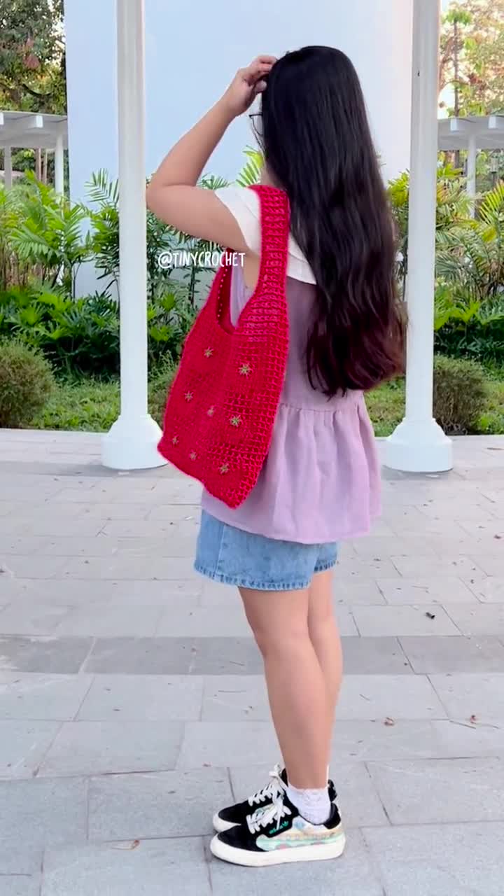 バッグ tomatomato Tomatote - Tomato Bag - Summer Bag - Handmade Shoulder Tote - Etsy