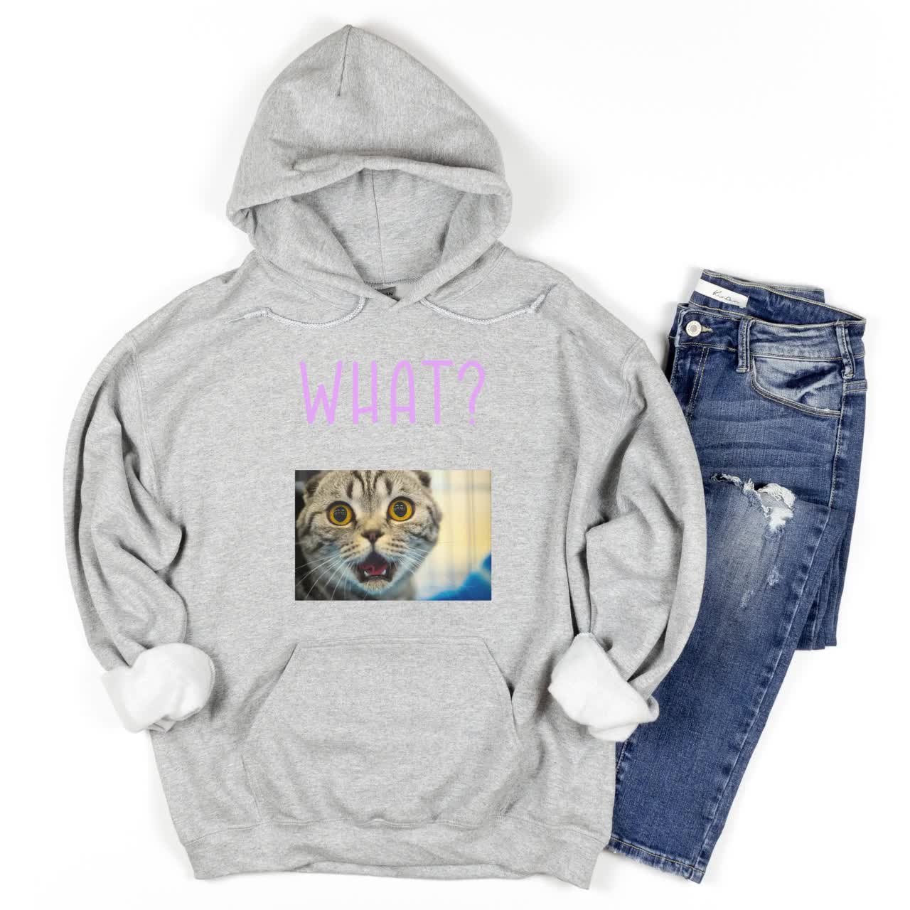 Meowdy Funny cat Meme for Cat Lovers Unisex Hooded Jacket