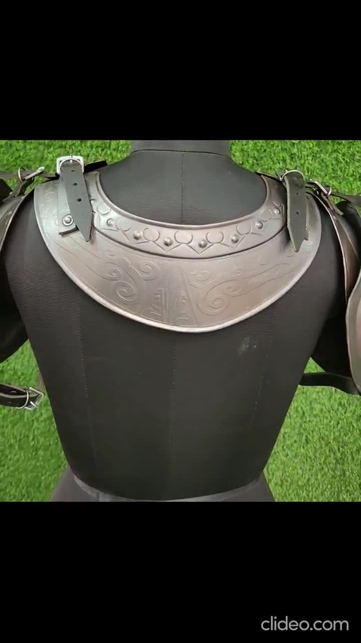 Queen Armour Medieval Iron Gorget Spaulders Arm Shoulder Set Viking  Crusader Pauldrons Armor Silver Knight Armor Chainmail Shirt Medieval,  Silver, One Size : : Sports & Outdoors