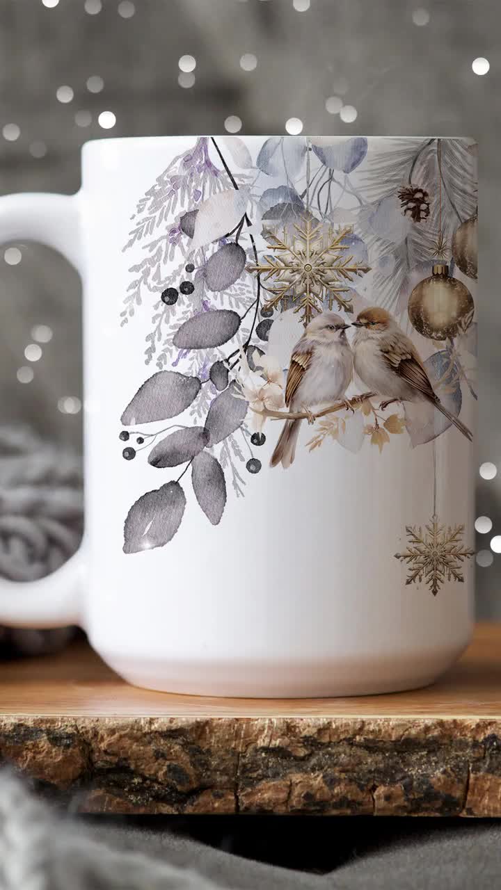 Split P Golden Christmas Mug Set - White