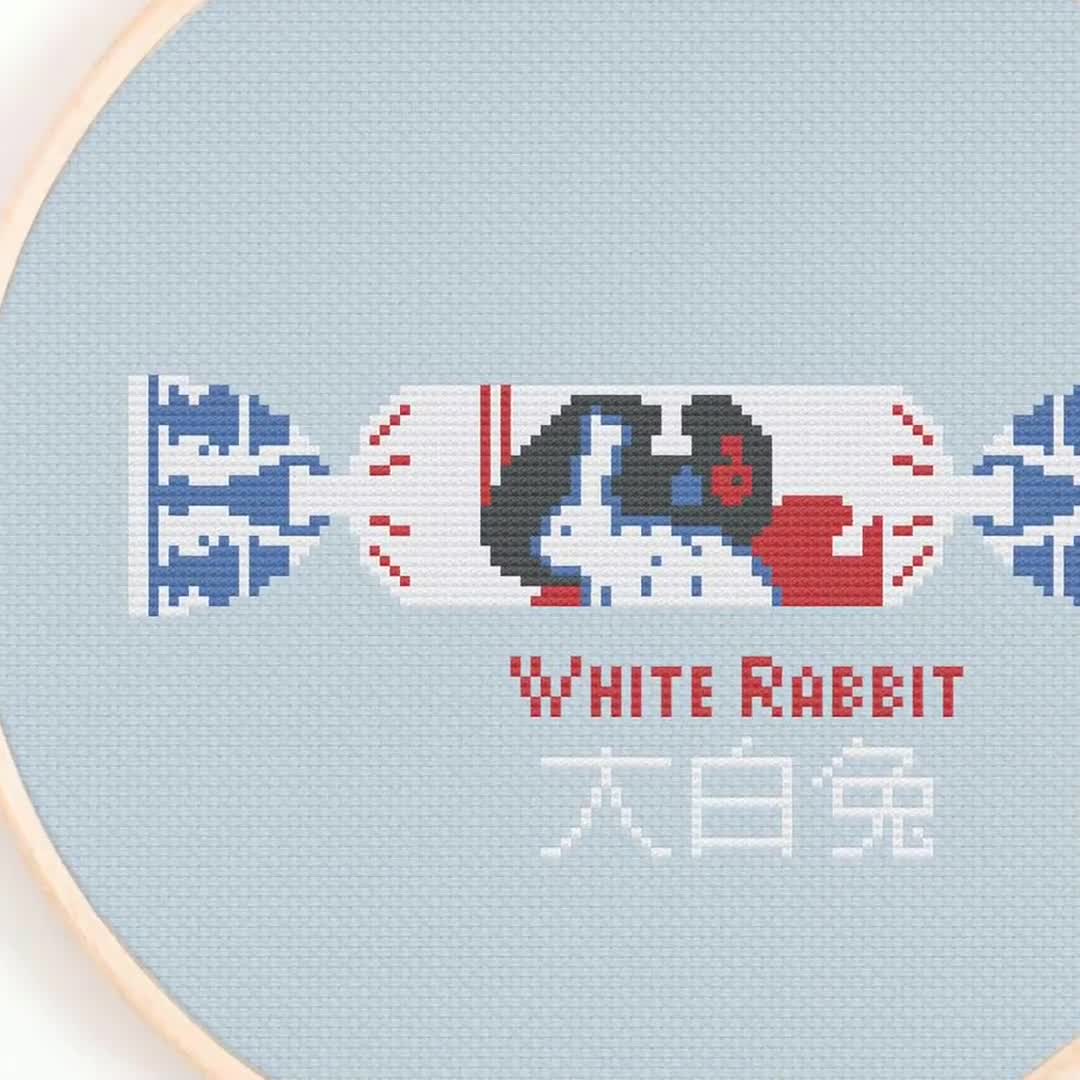 White Rabbit Candy Cross Stitch Pattern - Asian Candy Cross Stitch - Famous  Brands Cross Stitch Patterns - White Rabbit Candy