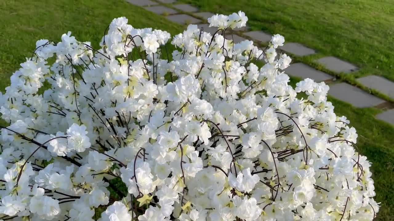 3 pezzi Rami di fiori artificiali in seta Gypsophila, fiori di ciliegio