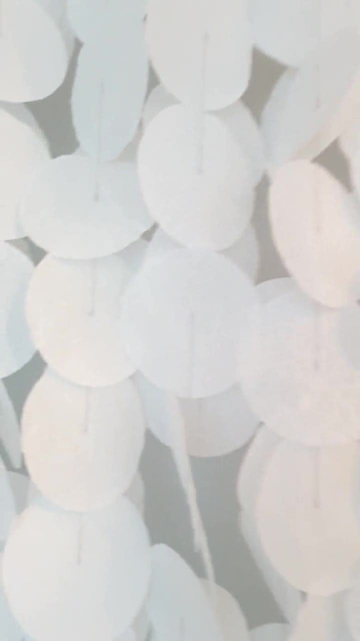 White paper circle clearance garland