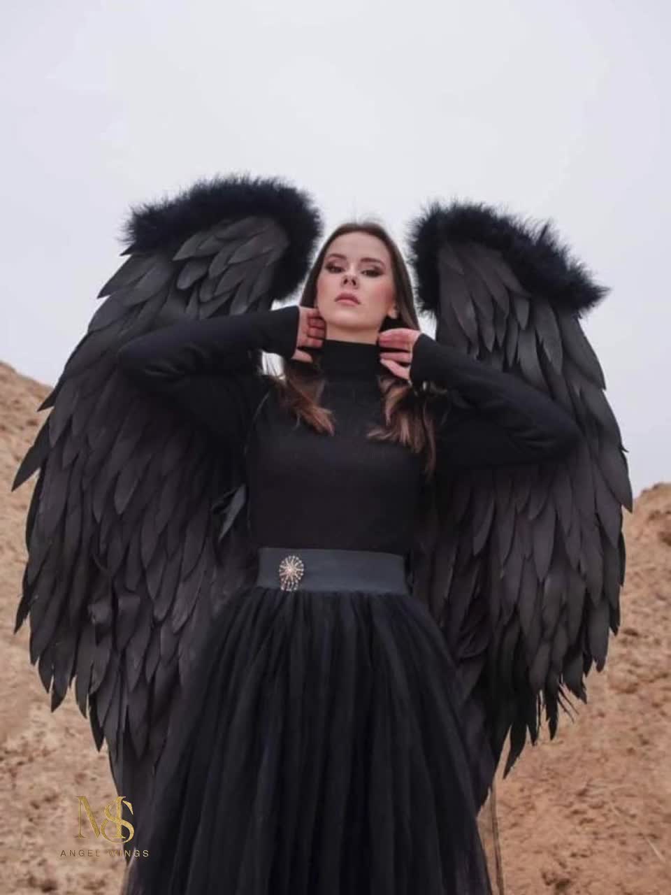 Black Angel Wings Costume Adult | Handmade Wings Maleficent