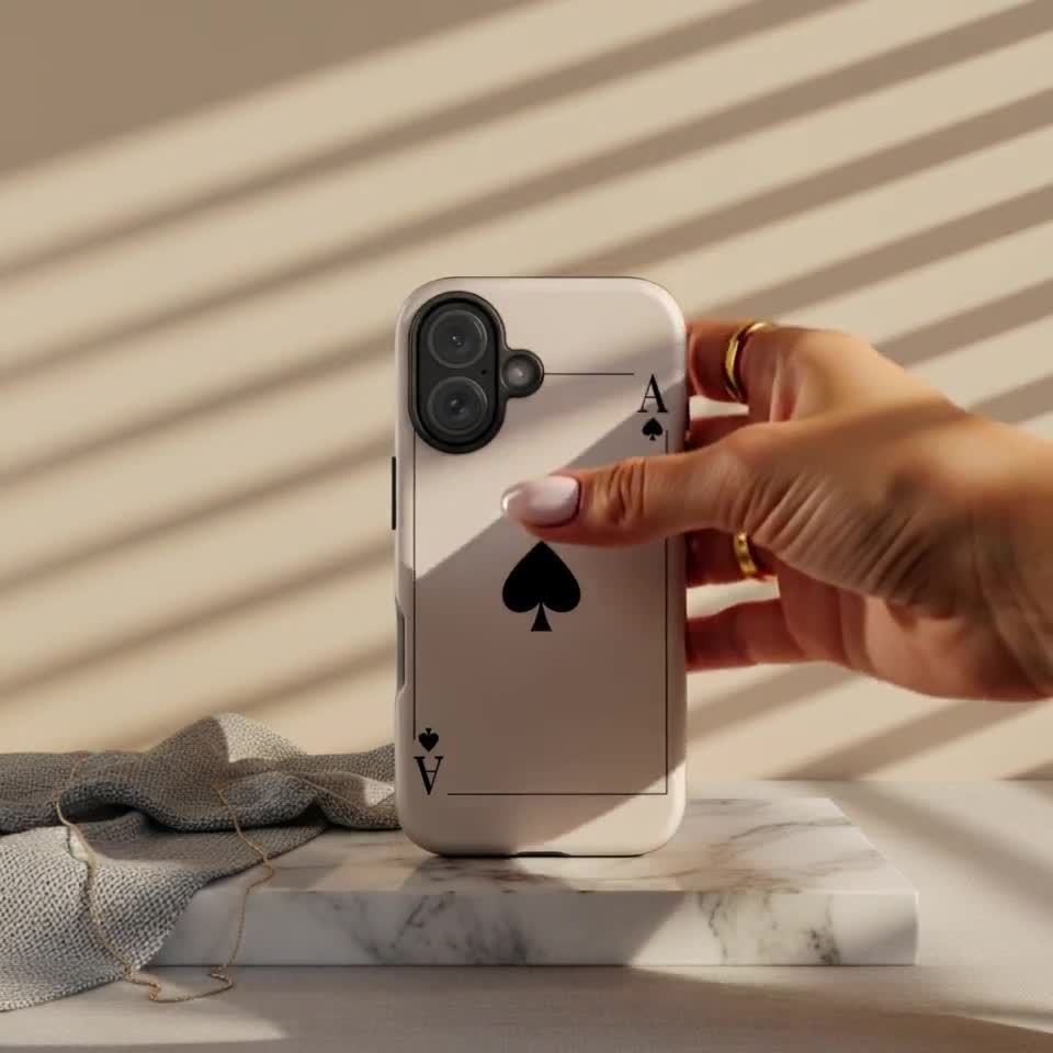 CASETiFY iPhone17 インパクトケース　Ace of Spades Ace of Spades Cream Playing Card Case for iPhone 17 16, S26 S25