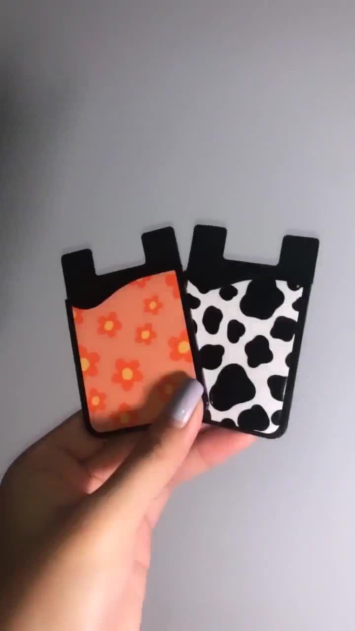 Porte-cartes téléphoniques personnalisé, portefeuille autocollant, iPhone/Android video poster