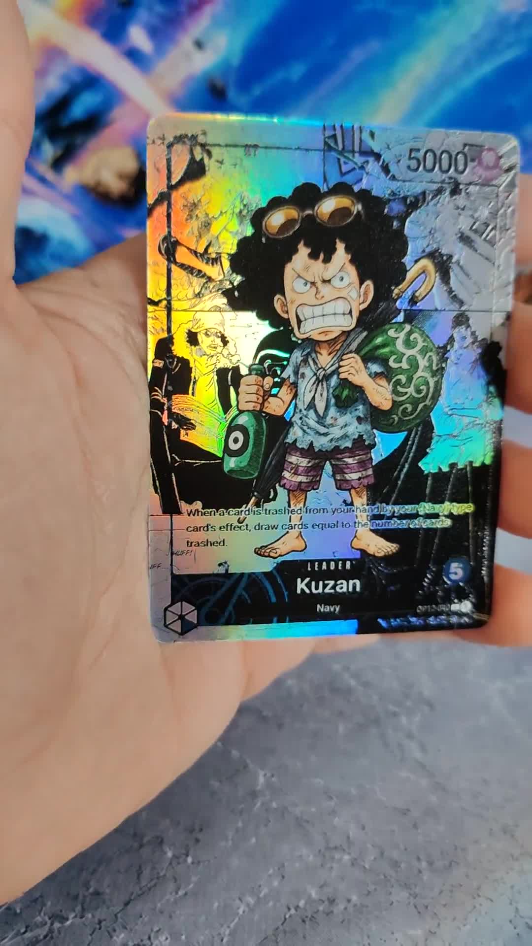 Kuzan Leader (blue) OP12, One Piece Card Game Proxy Leader