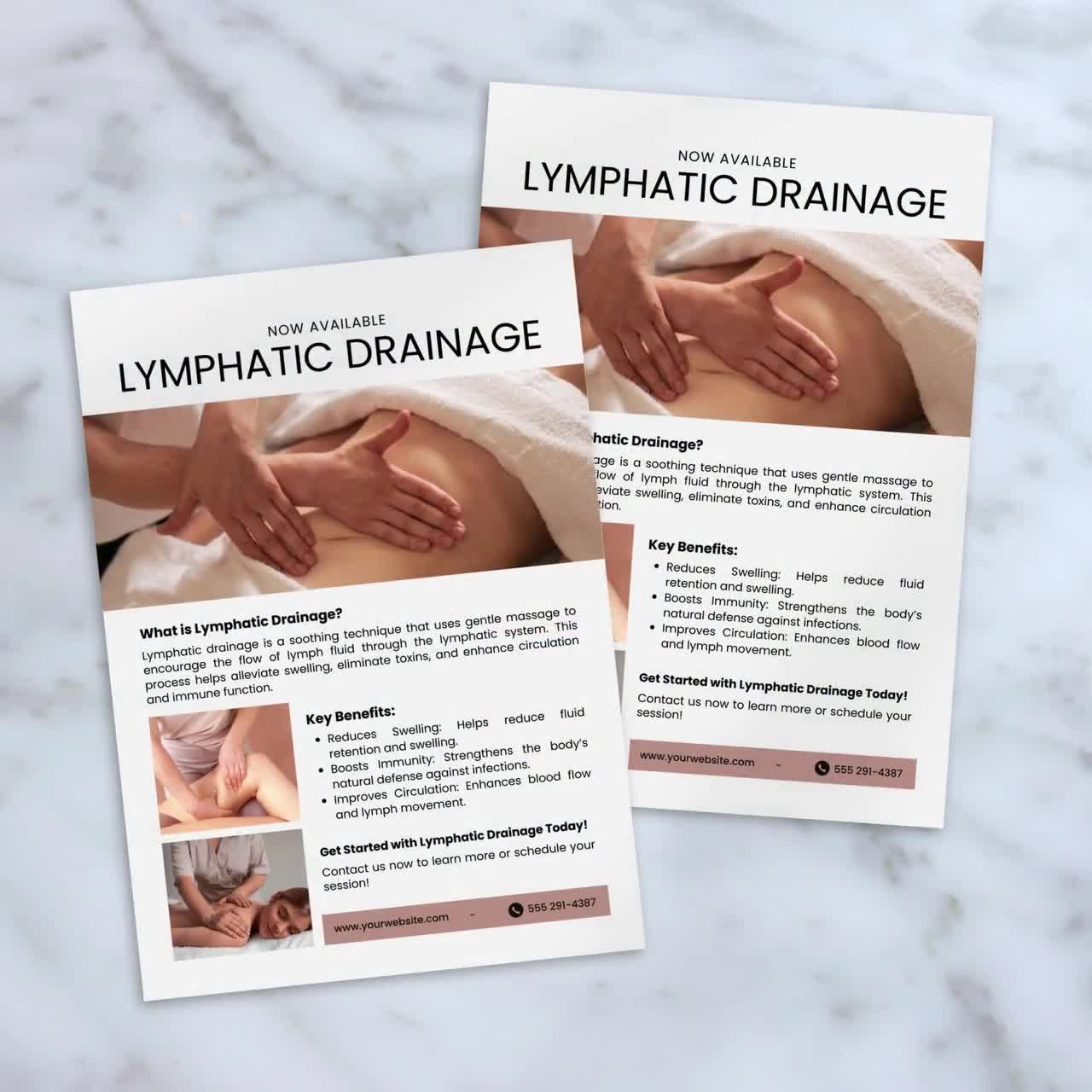 Editable Massage Therapy Flyer Pack,Esthetician,Med Spa Massage Poster,MLD Lymphatic Drainage for Massage Therapist,Advertising Office Decor video poster