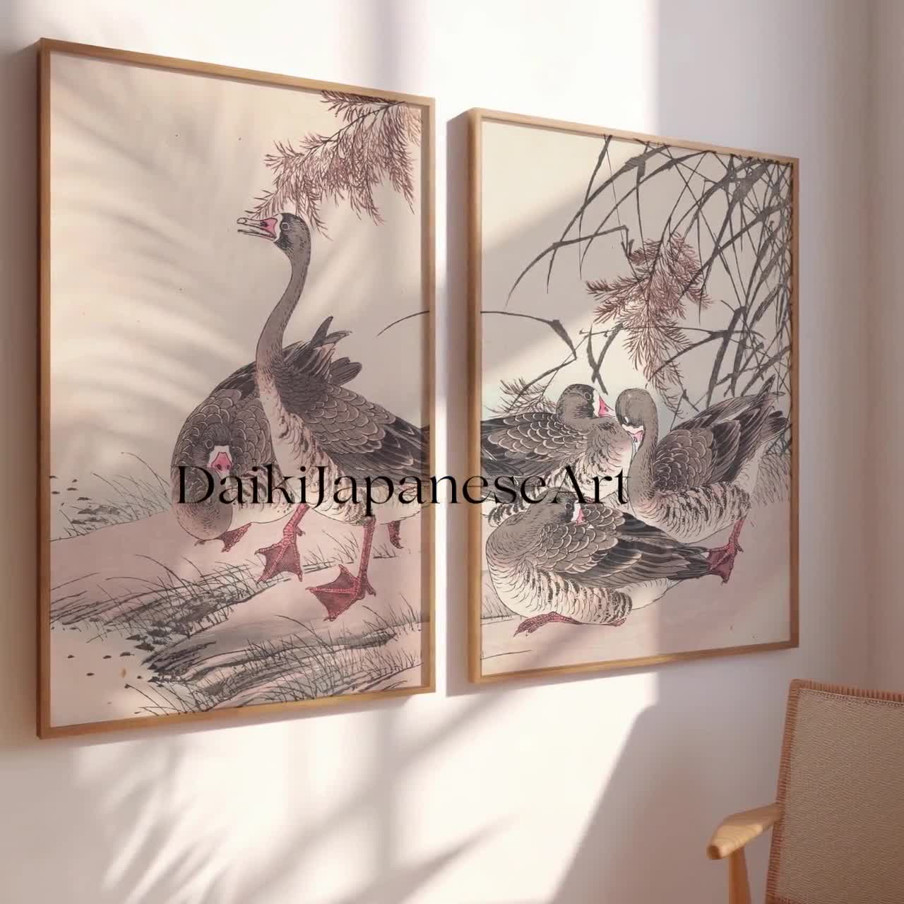 Set of 2 Pieces Vintage Japanese Duck - Antique Print Asian - Japanese Wall  Art - Animal Japanese Art - Etsy, image size:1280x1280