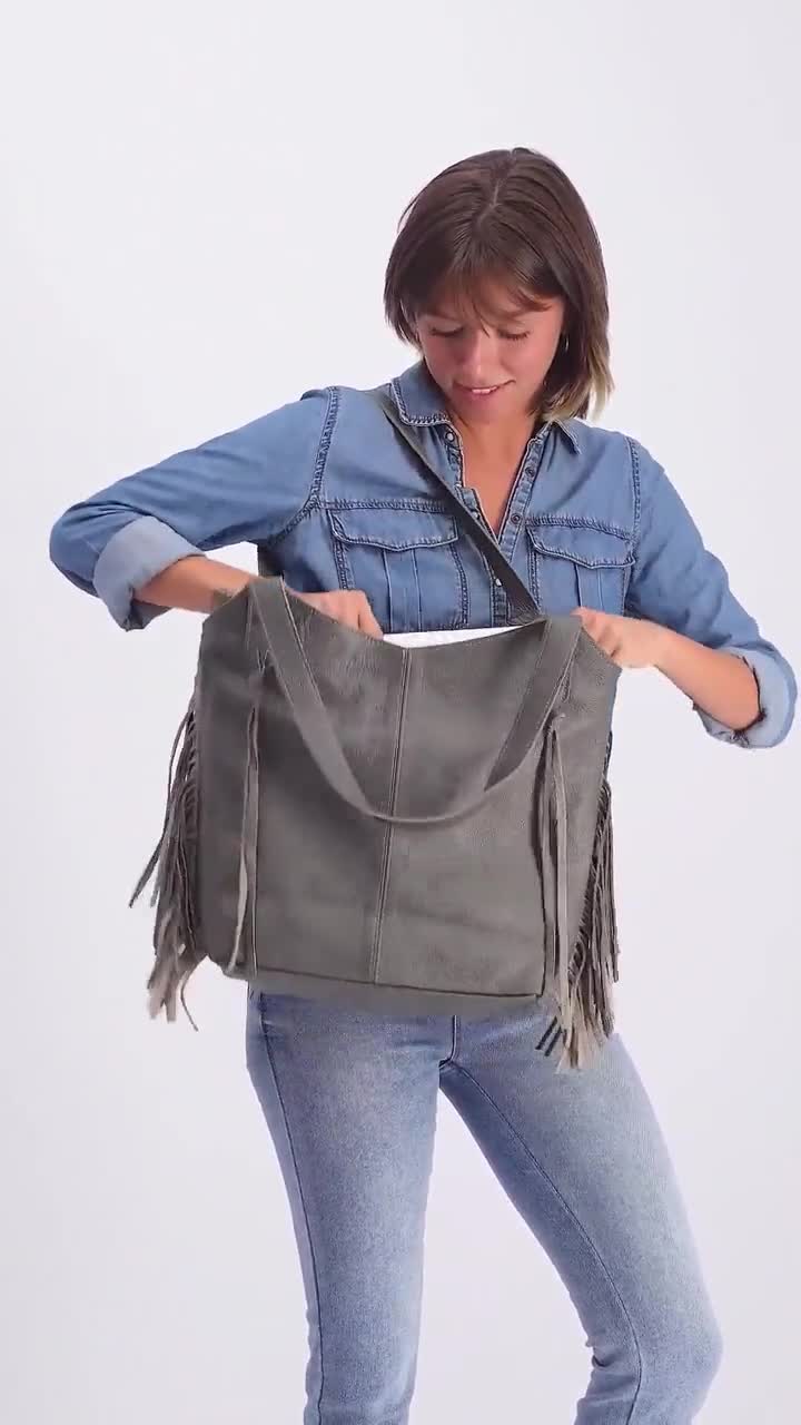 Mayko Bags Leather Purse with Fringe