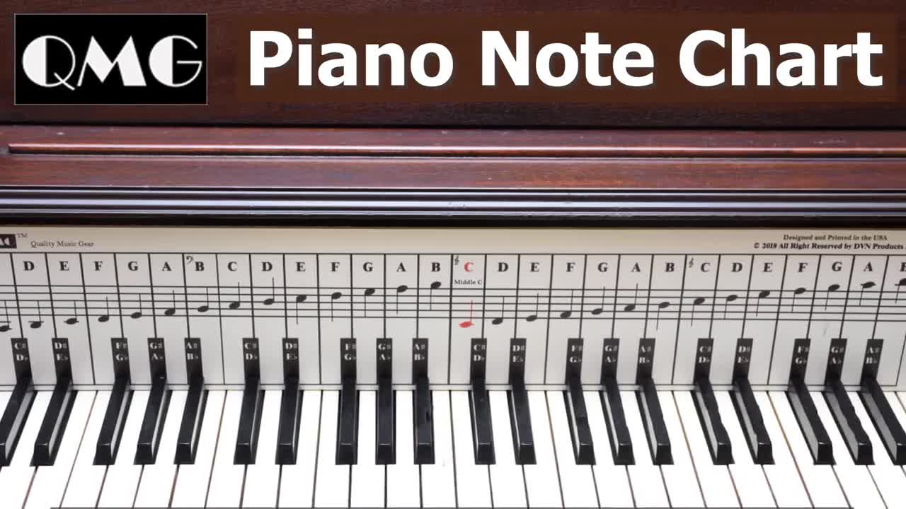 Piano and Keyboard Note Chart, Use Behind Keys Practice Keyboard & Note  Chart Useful Ideal Visual Tool for Beginners Any Medium to Full Size Piano